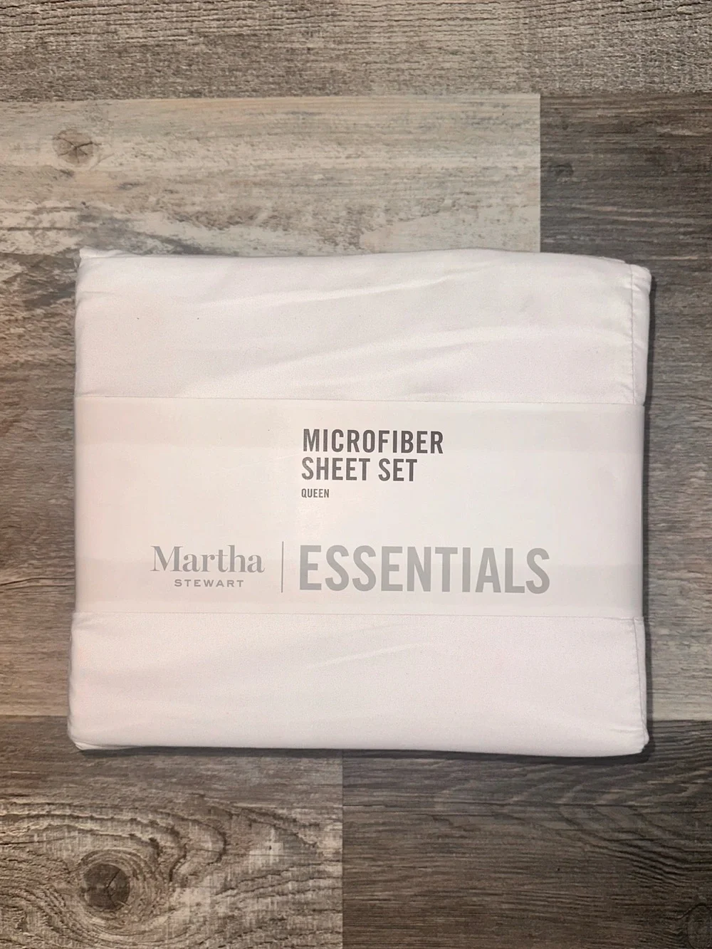 Martha Stewart Essentials White Microfiber Queen Sheet Set